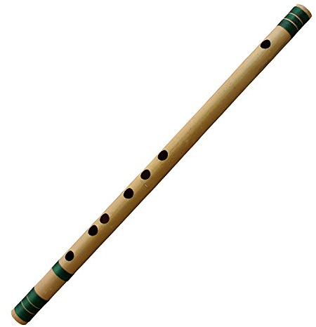 Whitewhale Bansuri Flûte en bambou Instrument de musique indien pour usage professionnel 22 Vert