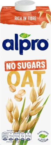 Alpro Haferdrink ohne Zucker – Milchalternative auf Haferbasis – Vegan und laktosefrei – Reich an Ballaststoffen, Calcium und Vitaminen – 1 x 1 L