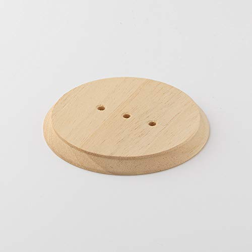 Klartext - Base in legno per interruttori e prese BELLE ÉPOQUE, finitura grezza, Ø60mm
