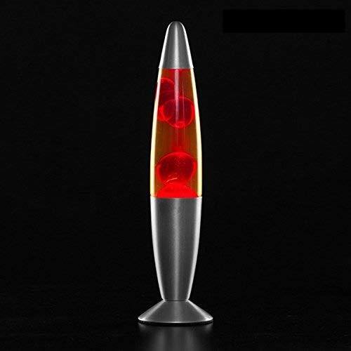 GKA wunderschöne Lavalampe Lampe Magma Lavalampe Magmaleuchte 34 cm Tischlampe Leuchte Tischleuchte Stimmungsleuchte mit Ersatzbirne rot