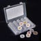 Hossom Capsules de Monnaie, Capsules de Pièces de Monnaie, Lot de 100 Capsules pour Pièces, Plastique Collection Monnaie avec Joint de Protection en EVA avec Boîte de Rangement (17/20/25/27/30mm)