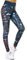 OZONEE Damen Leggings Leggins Lang Sportleggings Baumwolle Blickdicht High Waist Hüfthoch Hohe Taille Hochbund Knöchellang Sport Unifarbe Einfarbig O/20755 Indigo M