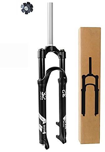 TOMYEUS Fourches de VTT 26/27,5/29 Pouces, Alliage De Magnésium 1-1/8 Tube Droit Fourche À Ressort de Vélo Voyage 120mm (Couleur : A, Size : 27.5 inch)