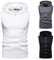 APAELEA Uomo Senza Maniche Felpa Sportivi Maglia Fodera in Pile Cappuccio Colore Solido Gym Tank Top con Tasche,Bianco,L