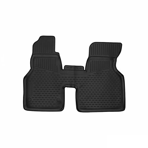 OMAC Gummimatten Fußmatten kompatibel mit VW Transporter T4 1990-2003 TPE Matten Schwarz 2X