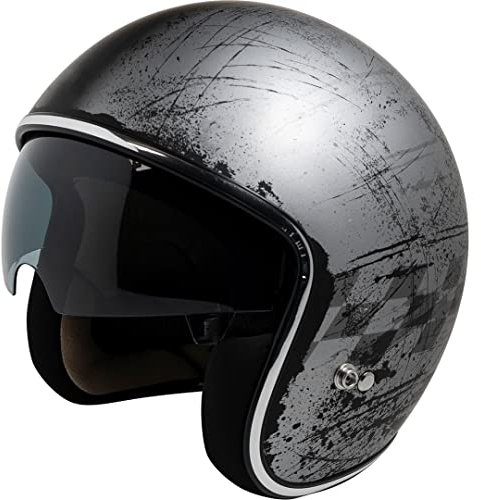 IXS 77 2.5 Jethelm, Silber/schwarz, XS