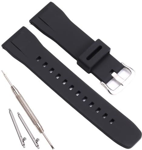 24mm Silikon-Schnellverschluss-Uhrenarmband, kompatibel mit Casio PRG-650Y PRG-600 PRW6600, Herren-Gummiarmband, Ersatz für Pro Trek PRG-650Y