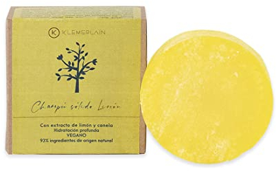 Klemerlain Festes Shampoo mit Zitronen- und Zimtextrakt - feuchtigkeitsspendend - 50 Gr