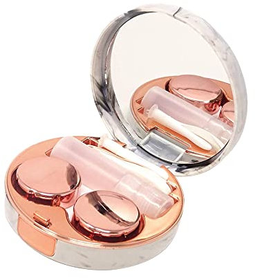 JIUYUANCHUNJJ Contact Lens Case Contact Lenses Container Box Travel Contact Lens Case Portable Invisible Mirror Box Mini Soaking Storage Case for Office School Travel