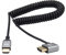 RIIEYOCA Cavo a spirale ad angolo retto UHD 4K HDMI maschio a HDMI 18 Gbps ad alta velocità 2.0 Extender supporta 4K a 60 Hz, 1080p, ARC, 3D, estensibile a 1.5M/5FT