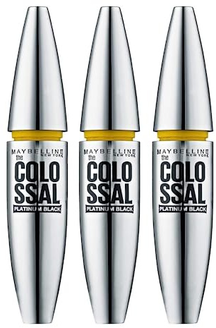 3 x Maybelline The Colossal Platinum Black Mascara - 03 Platinum Black