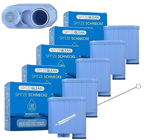 Seltino - Spitze Schnecke Wasserfilter Ersatz für Philips Saeco CA6903 - Kaffeemaschinen-Reinigungsset - 5x Wasserfilter mit 1x Reinigungsbürste