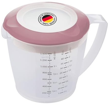 Westmark 3105227P Caraffa Graduata con paraschizzi, Plastica, Colore: Rosa