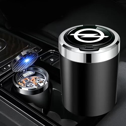Auto Aschenbecher Für Opel Zafira 2011-2019, Fahrzeug Rauchfreien Edelstahl Tragbarer Abnehmbarer Mit Deckel Winddicht Mini Mülleimer Innenausstattung Tuning,Black