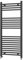 600 x 1200mm Matt Black Straight Central Heating Radiator Towel Rail Bathroom Ladder Warmer + Straight Valve