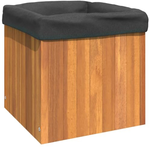 vidaXL Jardinière, Lit Surélevé de Jardin, Pot de Fleurs, Bac à Plantes, Boîte de Plantation Terrasse Balcon Bureau, Bois Massif d'Acacia