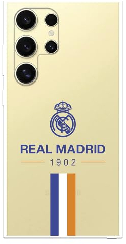 Schutzhülle für Samsung Galaxy S24 Ultra Real Madrid 1902, transparent zum Schutz Ihres Handys. Flexible Silikonschicht mit offizieller Lizenz von Real Madrid
