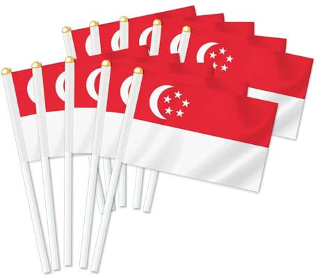 Kleine Singapur-Flagge, Singapur-Flagge, Mini-Dekoration, Banner, 25 Stück