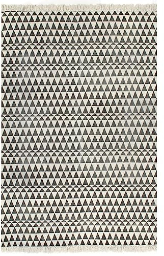 Lauuoeriau Home Items, Kelim-Teppich, Baumwolle, 120 x 180 cm, mit Muster, Schwarz/Weiß, Anzugmöbel