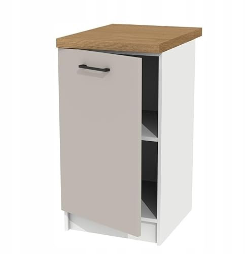 Küchenschrank Unterbau mit Arbeitsplatte 45 cm - Standregal mit Türen - ideal für kleine Küchen - praktischer Aufbewahrungsschrank - einfache Montage - universell anpassbar