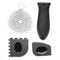 Épurateur en fonte, nettoyeur de brosse en forme de maille légère avec différents ensembles de dents, brosses de nettoyage pour casseroles de cuisine, casseroles de barbecue, woks