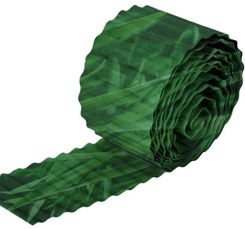 Corrugated Metal Garden Edging Borders 8in x 40ft, Lawn Edging Heavy Duty Galvanised Steel Landscape Edging Plant Border, DIY Raised Garden Flower Bed for Yard Paver Edging