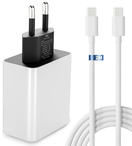 30W Prise Chargeur Rapide pour Google Pixel 8 Pro, 8a, 8, 9, 9 Pro XL, 9Pro, 7, 7a, 7Pro, 6, 5, Aptateur Secteur Type C, 2 M Câble USB C Chargeur