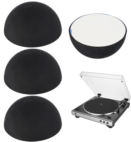 Generico Piedini in Silicone per Giradischi, Nero, 4X, 0,78 Pollici, 20 mm Assorbimento Urti, Resistenti alle Alte Temperature
