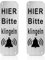Yuiturt 2 Stück Bitte Hier Klingeln Schild Alu Klingelschild Selbstklebend Klein 15x5cm, Selbstklebendes Klingelschild, Wetterfest Klingelschilder, Bitte Klingeln und Warten Schild