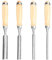 Set di 4 scalpelli per legno, set di scalpelli rotondi curvi, intagliati, per lavorazione del legno, bordo semicircolare in acciaio, 6 mm/12 mm/18 mm/24 mm, per fai da te