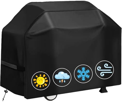 Moseem BBQ Cover 170x61x117cm, Barbecue Covers 3-4 Burner Gas BBQ Covers,Waterproof, Windproof,Rip-Proof and UV Resistant with Storage Bag