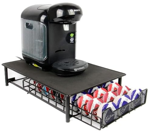 Unibos | 60 Coffee Pod Holder Drawer | Coffee Pod Holder | Coffee Machine Stand | Pod Drawer Dispenser | Kitchen Storage