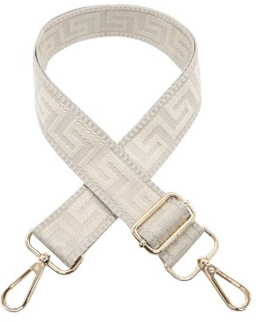 Long Keeper Breiter Taschengurt 3,8 cm Taschengurte Zum Wechseln Retro Schultergurt für Taschen Gurt für Handtasche Umhängetasche Bauchtasche Crossbody Bag (Reines Beige)
