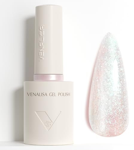 VENALISA Vernis à Ongles Gel Semi Permanent Glitter irisé Iridescent Glitter Gel Polish Nail UV Soak off Vernis Manucure