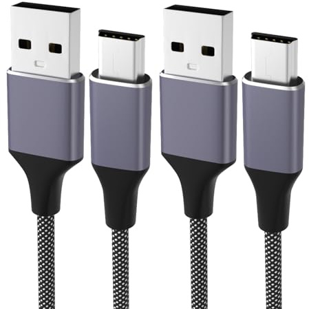Mini câble USB compatible avec le chargeur TI 84 Plus CE en nylon tressé pour TI-84 Plus/Plus C, TI-Nspire CX/CX CAS, TI-Nspire CX II/II CAS, Ti-89 Titanium Texas Instruments Calculatrices