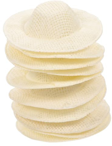 HONITANO 20pcs Miniature Straw Hats Mini Doll Hats DIY Craft for Dollhouse Decor