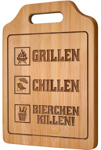 Giftasy Geschenk für Männer - Graviertes Bambus Schneidebrett, Geschenk für Männer Geburtstag Weihnachten Geburtstagsgeschenk Weihnachtsgeschenke