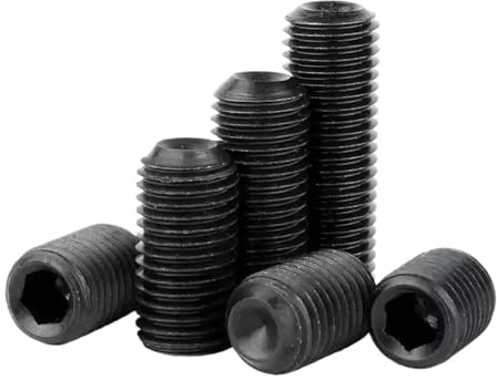 M3-M12 Schwarze Feingewinde-Gewindestifte mit konkavem Gewindestift ohne Kopf(20mm,M10x1.0-2pcs)