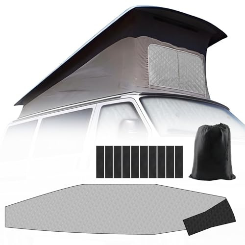 Interne Isolierung Pop Top Dachabdeckung Ersatz für VW T4, Faltbarer Sonnenschutz für Auto Innenabdeckung, Internes Thermomatte Set mit Aufbewahrungstasche