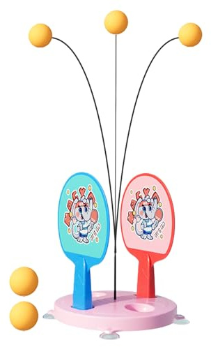 Tragbares Tischtennis-Set – Tischtennis-Trainings-Set mit 17,8 cm elastischer Achse, individuelles Sportzubehör für Training, Innen- und Außenbereich, Heim-Fitnessstudio