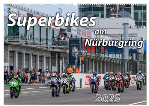 Superbikes am Nürburgring (Wandkalender 2025 DIN A2 quer), CALVENDO Monatskalender