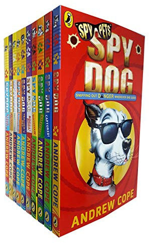 Spy Pets Spy dog Series 10 Books Collection Pack Set By Andrew Cope (Spy Dog, Captured!, Unleashed!, Superbrain, Rocket Rider, Teacher's Pet, Rollercoaster!, Brainwashed, Mummy Madness)