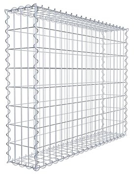 GABIONA | Paniers en gabion carré | Paniers en treillis résistants aux imtempéries | Dimensions 100L x 80h x 20P centimètres