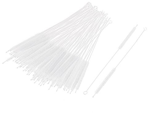 sourcingmap 3mm Dia Nylon Twisted Handle Test Tube Pipe Cleaning Brushes 100pcs