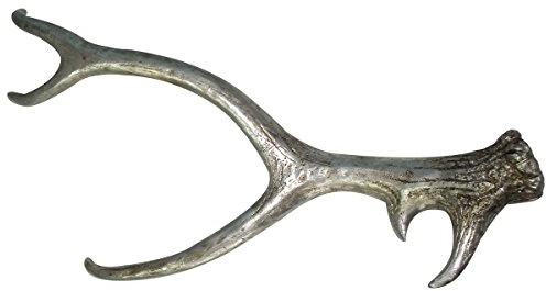 LINDER Tischdeko Hirschgeweih Silber 63x27x9cm 1Stück Polyresin Geweih Hirsch Trophäe