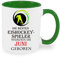 Die besten Eishockey-Spieler werden im JUNI geboren - Kaffeetasse mit Motiv, Tasse mit Druck, auch individuell mit Spruch, Foto, Wunschtext, Wunschname (Grün)