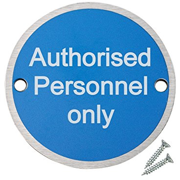 Nur für Personal Tür-Zeichen – 76 mm, Montagezubehör – Edelstahl satiniert – mit