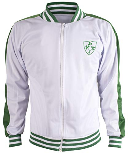 JL Sport Irland Jacke Retro Fußball Anzug mit Reißverschluss Jacke - S