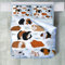 BEDSETAAA Bettwäsche Set Meerschweinchen Niedlichen Cartoon-Muster Mit Bettbezug Kissenbezug-135x200cm