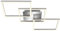 BRILONER - LED Deckenlampe dimmbar in Stufen, schwenkbar, warmweiße Lichtfarbe, LED Lampe, Deckenleuchte, Wohnzimmerlampe, Schlafzimmerlampe, Küchenlampe, Deckenstrahler, 76,3x36,8x7,3 cm, Chrom-Alu